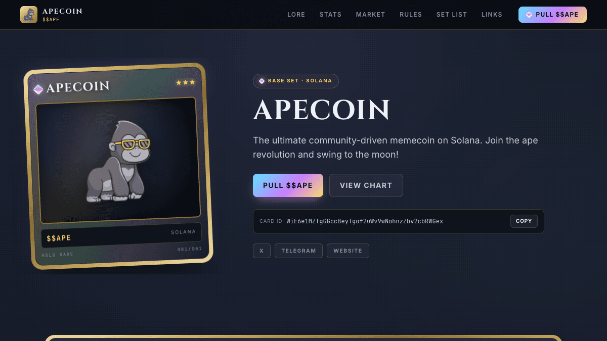 Preview of the CardPack website template