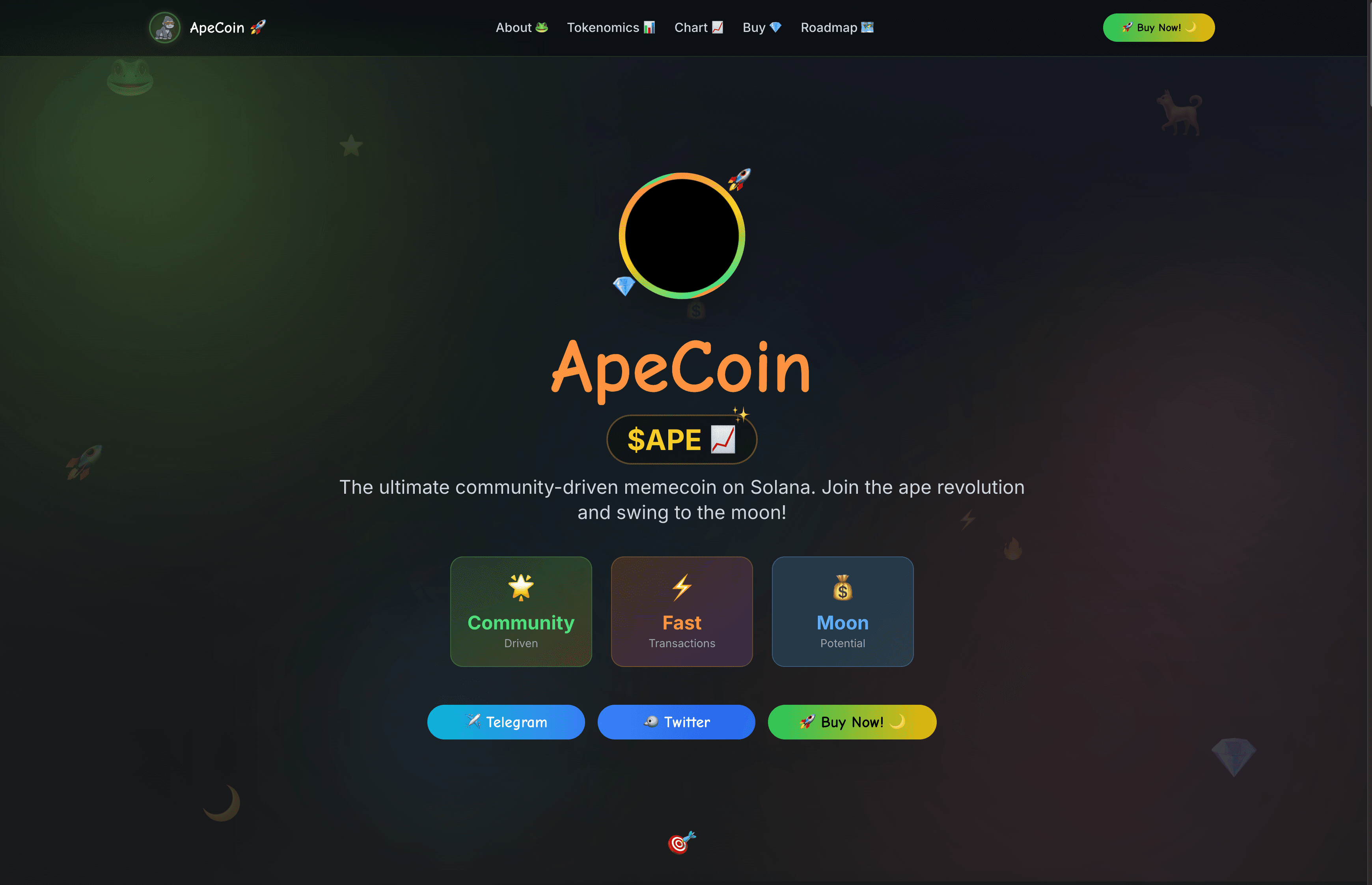 Preview of the Meme Theme website template